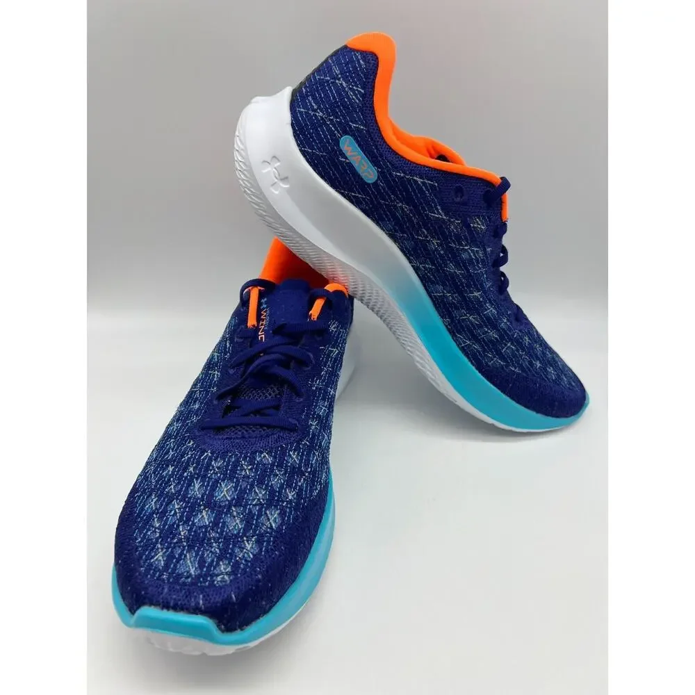 Under Armour Flow Velociti Wind 2 Running Sonar Blue Orange Blast Men's Size 13 - Picture 5 of 12